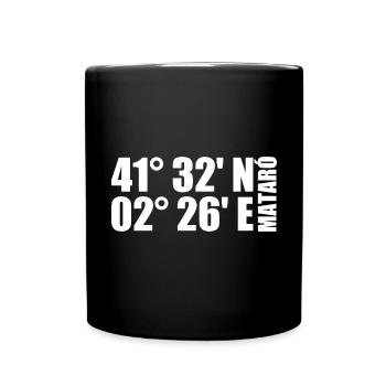 Mataró Koordinaten - Tasse einfarbig - Schwarz - Vorne