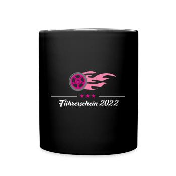 Führerschein bestanden 2022 endlich Autofahrer - Tasse einfarbig - Schwarz - Vorne