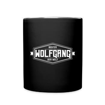 Wolfgang Vorname Männer - Tasse einfarbig - Schwarz - Vorne