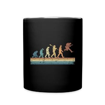 Human Evolution Guitar Band Retro Vintage - Mug uni - noir - Devant