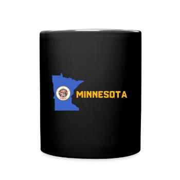 Flagge Minnesota Design für stolze Minnesotaner - Tasse einfarbig - Schwarz - Vorne