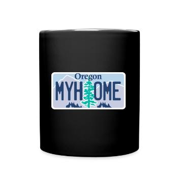 My Home Oregon Tellerdesign für stolze Oregonianer - Tasse einfarbig - Schwarz - Vorne