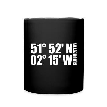 Gloucester Coordinates - Full Colour Mug - black - Front