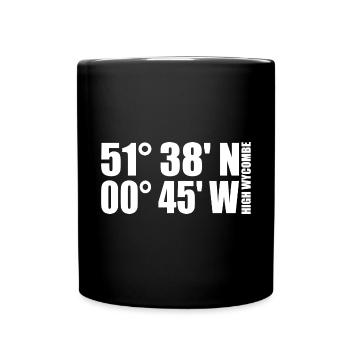 Coordonnées de High Wycombe - Mug uni - noir - Devant