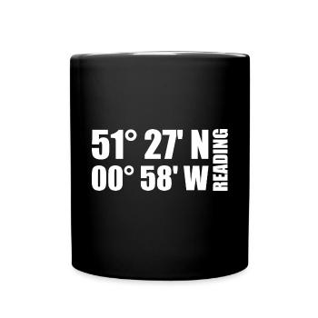 Reading Koordinaten - Tasse einfarbig - Schwarz - Vorne