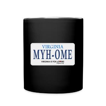My Home Virginia Kartendesign für stolze Virginier - Tasse einfarbig - Schwarz - Vorne