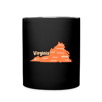 Sehenswürdigkeiten Virginia für stolze Virginianer - Tasse einfarbig - Schwarz - Vorne
