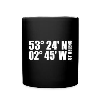 Coordonnées de St Helens - Mug uni - noir - Devant