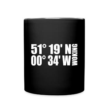 Woking coordinates - Full Colour Mug - black - Front