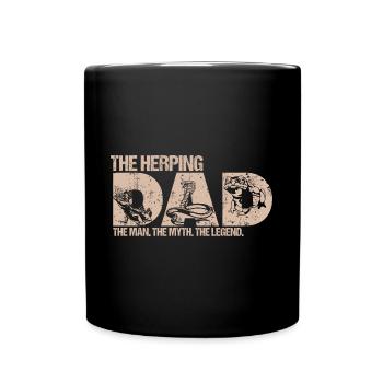 Herping Herpétologie Herpétologiste Papa Homme Disant - Mug uni - noir - Devant