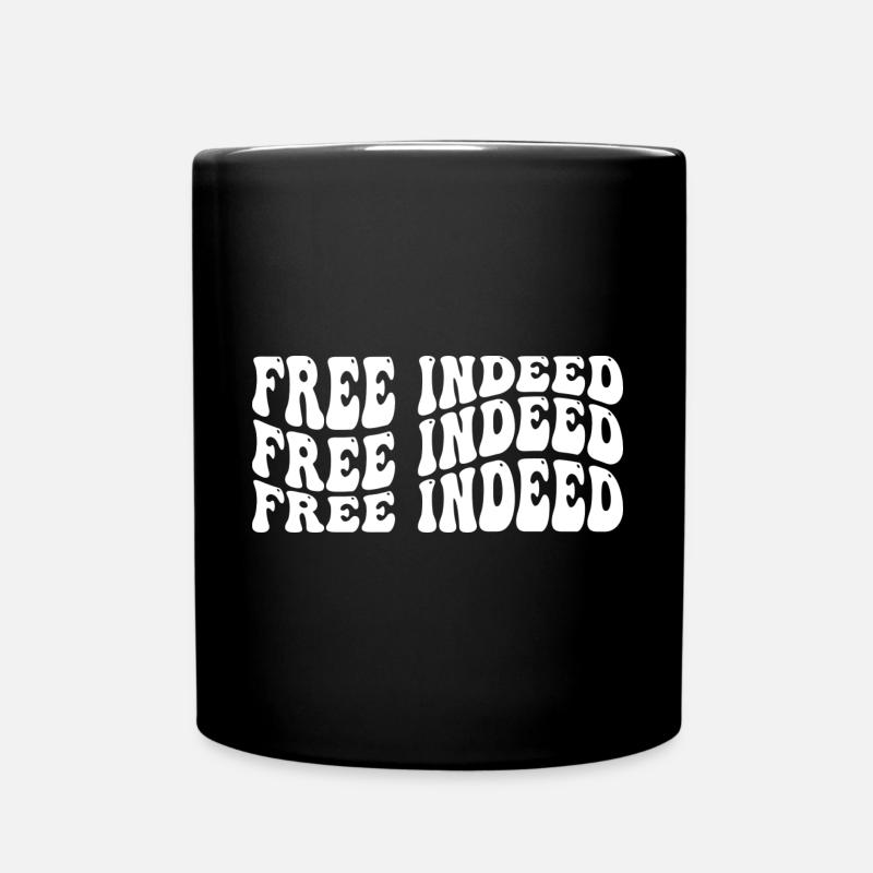 Free Indeed - Tasse einfarbig - Schwarz