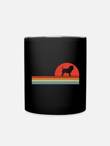 Affenpinscher Retro - Full Colour Mug - black