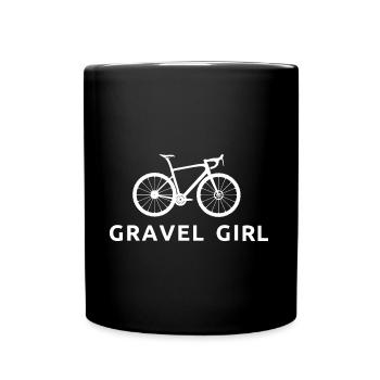 velo vélo gravel girl cycling - Mug uni - noir - Devant