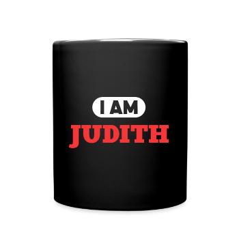 Judith Namenszusatz für stolze Judiths - Tasse einfarbig - Schwarz - Vorne