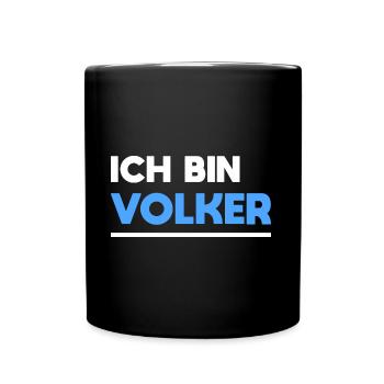 Volker Name Spruch für stolze Volker - Tasse einfarbig - Schwarz - Vorne