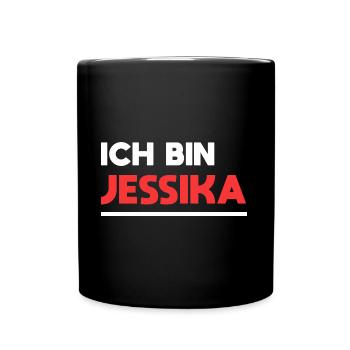 Jessika Name Spruch für stolze Jessikas - Tasse einfarbig - Schwarz - Vorne