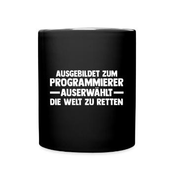 Programmieren Entwickler Coder Programmierer - Tasse einfarbig - Schwarz - Vorne