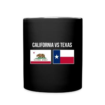 Texas-Flaggen-Design für stolze Texaner - Tasse einfarbig - Schwarz - Vorne
