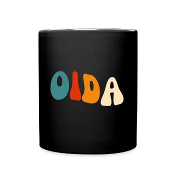 Retro Oida Österreich Old School Spruch - Tasse einfarbig - Schwarz - Vorne
