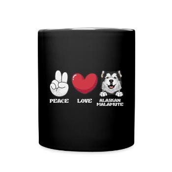 Chien Malamute d’Alaska - Mug uni - noir - Devant