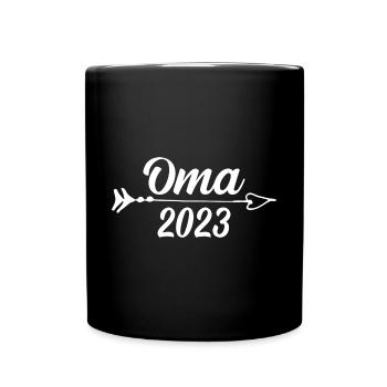 Oma 2023 - Tasse einfarbig - Schwarz - Vorne