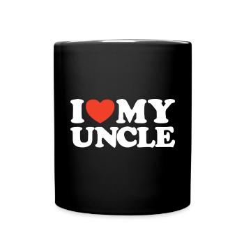 I love my uncle heart shirt - Full Colour Mug - black - Front