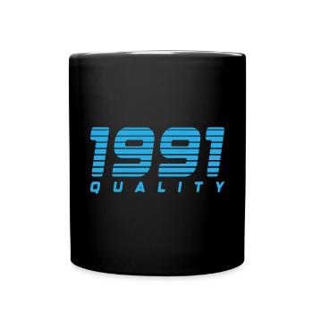1991 quality | Farbe änderbar - Tasse einfarbig - Schwarz - Vorne
