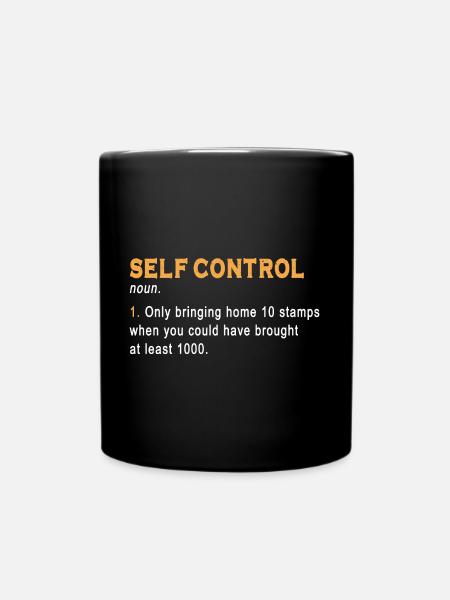 Stamp collecting - Full Colour Mug - black