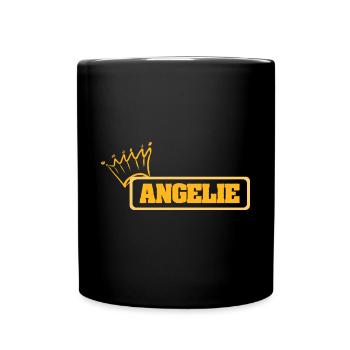 First name Angelie - Full Colour Mug - black - Front
