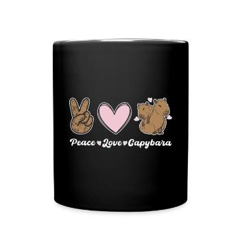 Capybara Nagetier - Tasse einfarbig - Schwarz - Vorne