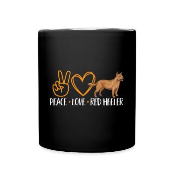 Australian Cattle Dog Red Blue Heeler - Tasse einfarbig - Schwarz - Vorne