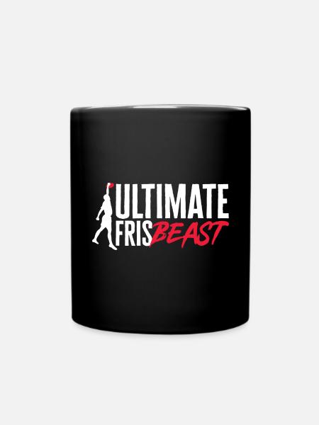 Ultimate Frisbee Throwing Disc - Full Colour Mug - black