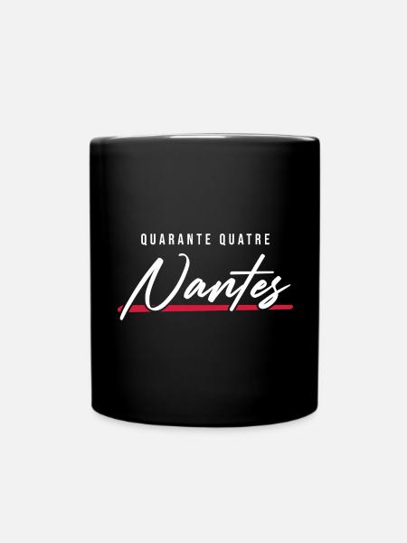 Nantes 44 Frankreich Kennzeichen - Tasse einfarbig - Schwarz
