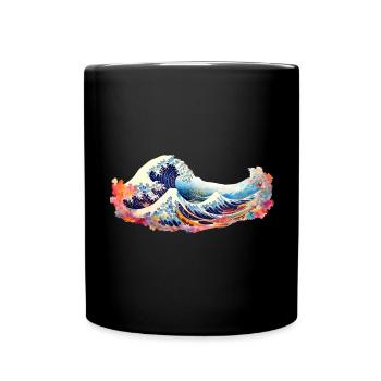 Japonais Wave La Grande Vague de Kanagawa - Mug uni - noir - Devant