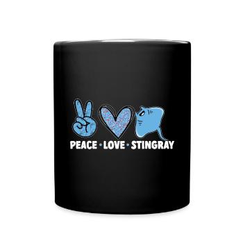 Stachelrochen Mantarochen Ozean Rochen - Tasse einfarbig - Schwarz - Vorne