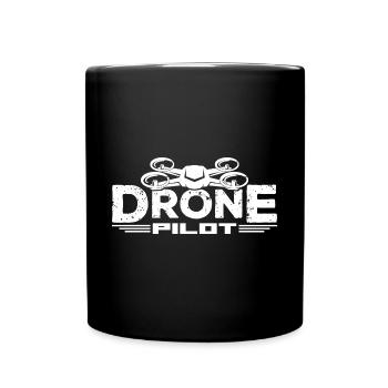 Drone Pilot - Tasse einfarbig - Schwarz - Vorne