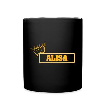 Geschenk für Alisa - Tasse einfarbig - Schwarz - Vorne
