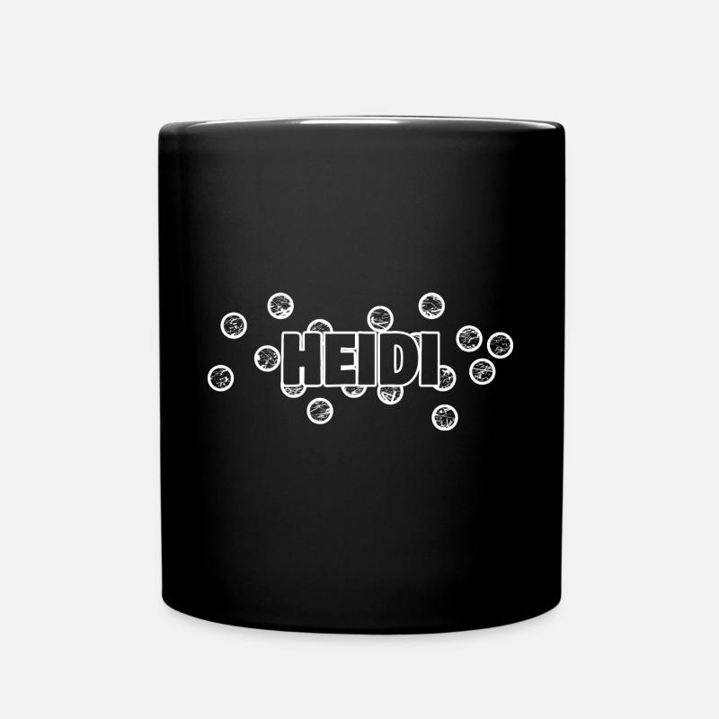 Geschenk für Heidi - Tasse einfarbig - Schwarz