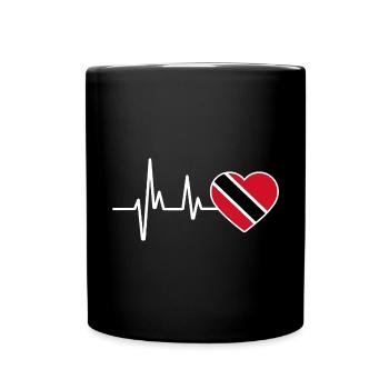 Trinidad und Tobago Flagge - Tasse einfarbig - Schwarz - Vorne