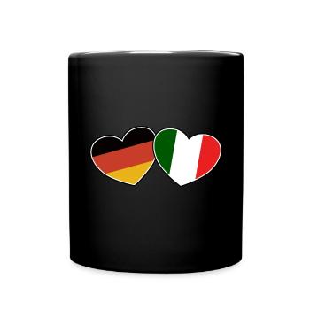 German Italian Friendship - Gift - Full Colour Mug - black - Front
