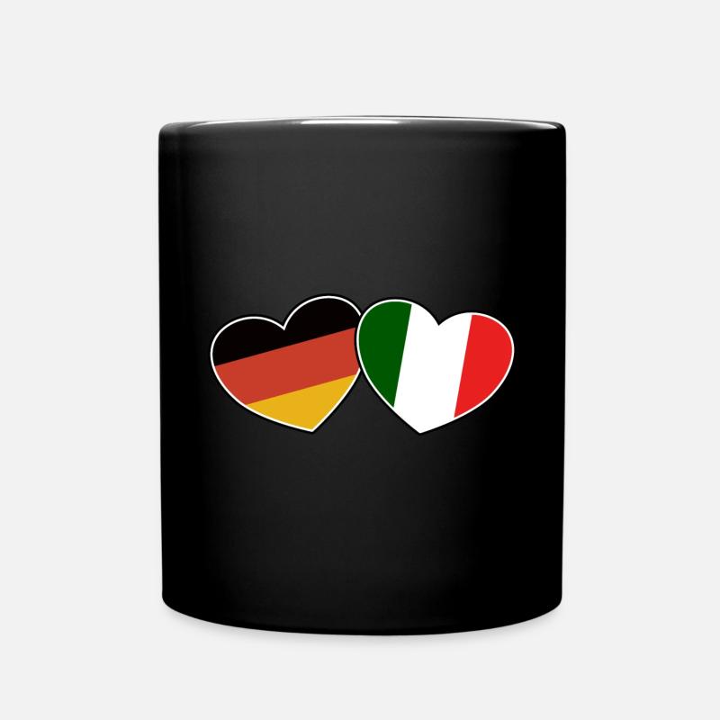 Deutsch Italienische Freundschaft - Geschenk - Tasse einfarbig - Schwarz