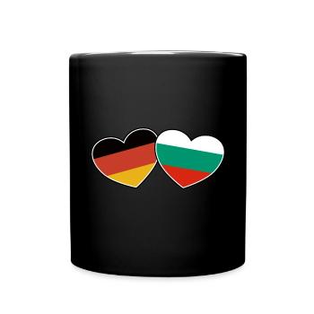 Deutsch Bulgarische Freundschaft - Geschenk - Tasse einfarbig - Schwarz - Vorne