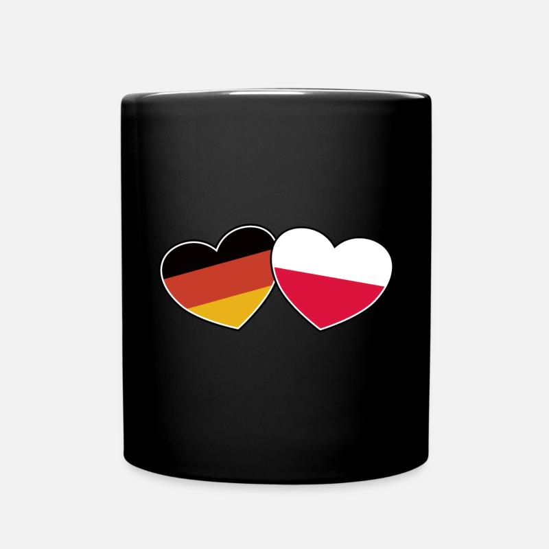 Deutsch Polnische Freundschaft - Geschenk - Tasse einfarbig - Schwarz