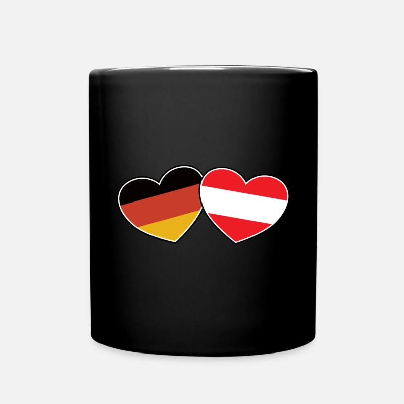 Deutsch Österreichische Freundschaft - Geschenk - Tasse einfarbig - Schwarz