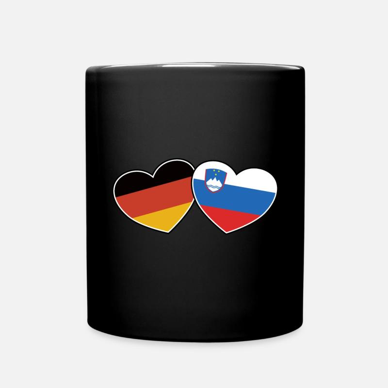 German Slovenian Friendship - Gift - Full Colour Mug - black