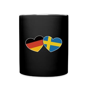 German Swedish Friendship - Gift - Full Colour Mug - black - Front