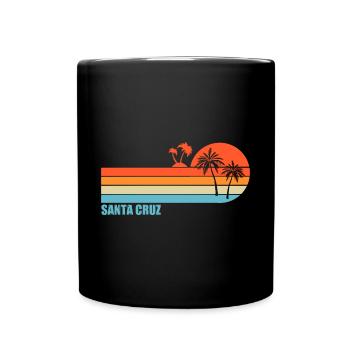 California Surfing Santa Cruz - Full Colour Mug - black - Front