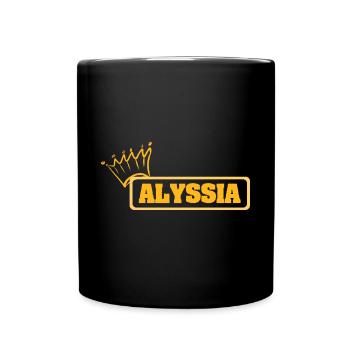Geschenkidee für Alyssia Name Vorname - Tasse einfarbig - Schwarz - Vorne