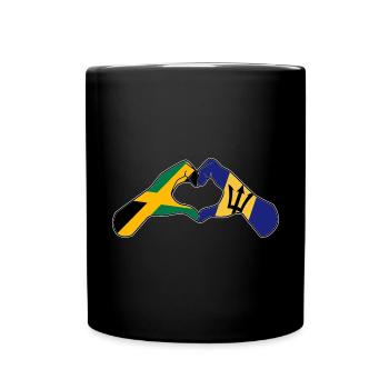 Barbados Flagge Barbadier Bajan - Tasse einfarbig - Schwarz - Vorne