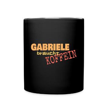 Gabriele Koffein - Tasse einfarbig - Schwarz - Vorne